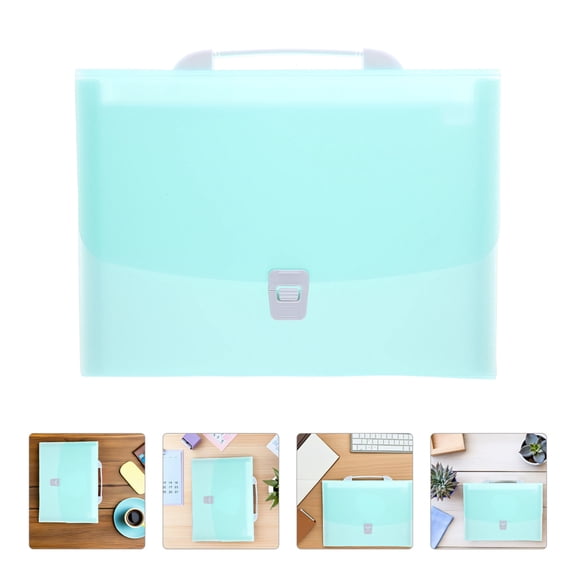 BESTYASH 2Pcs Portable Accordion File Folder with Multiple Sections and Snap Closure for Office Use