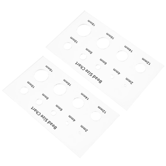 BESTYASH 2Pcs Portable Acrylic Bead Board for Accurate Bead Size Chart and Jewelry Sizing in Crafting Projects