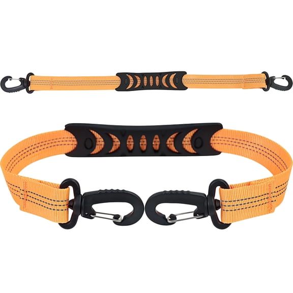 BESTYASH 2Pcs Portable Ice Skating Boot Leash Carrying Strap Orange High Durability Nylon Material