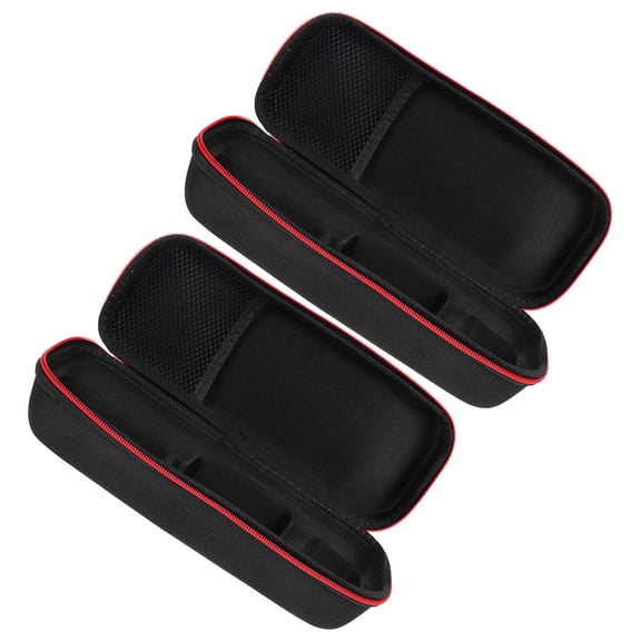 BESTYASH 2Pcs Portable Mic Bag in Black Eva Material for Handheld Microphone Storage and Travel