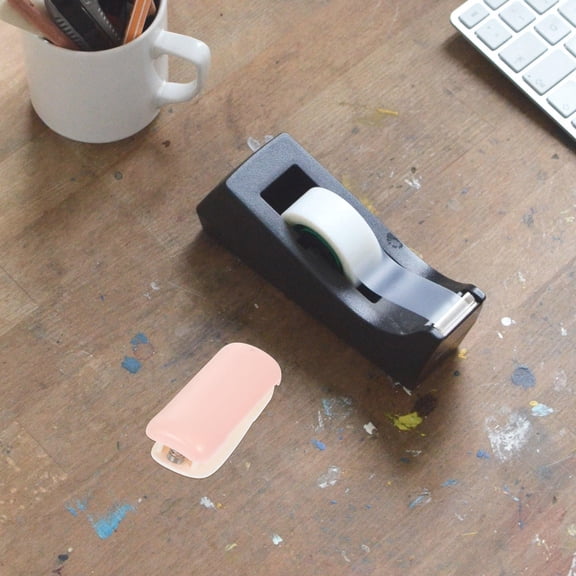 BESTYASH 2Pcs Portable Plastic Tape Dispensers with Rounded Edges for Office Use