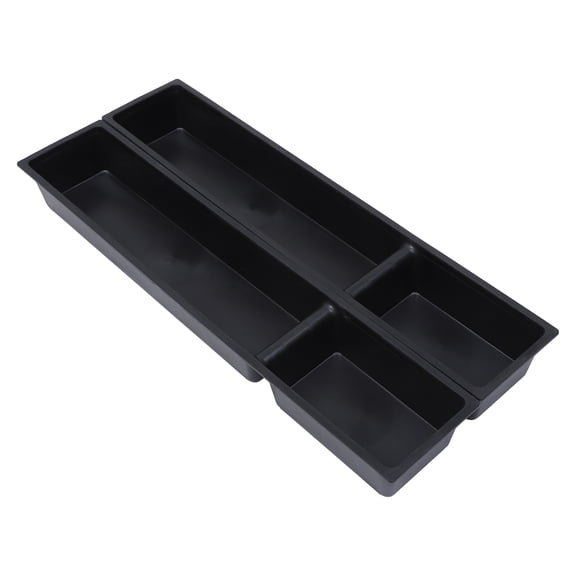 BESTYASH 2Pcs Poultry Feeding Containers Black Plastic Storage Trough for Chicken Ducks
