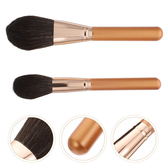 BESTYASH 2Pcs High Density Face Loose Powder and Foundation Brushes with Ergonomic Design