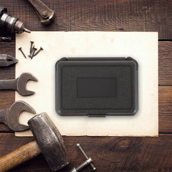 BESTYASH 2Pcs Rectangular Tool Storage Box Protective Carrying Case Black Plastic for Mechanics Work