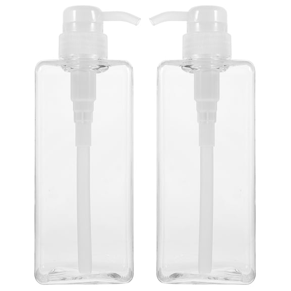 BESTYASH 2Pcs Pump Dispenser Bottle for Shampoo Bathroom Simple Structure Refillable