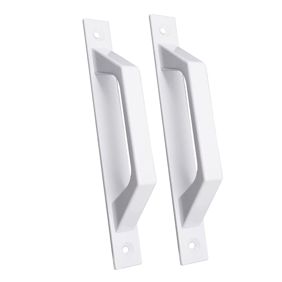 BESTYASH 2Pcs Push Pull Door Handle Alloy for Cabinet Home Use with White Finish