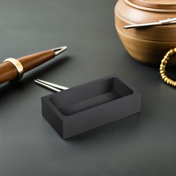 BESTYASH 2Pcs Rectangular Graphite Mold Tray for Metal Melting and Smelting Furnace Accessories