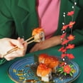 thumbnail image 1 of BESTYASH 2-Pack Red Sashimi Blossom Artificial Flowers for Sushi Plate Decoration and Elegant Table Display Accents, 1 of 8
