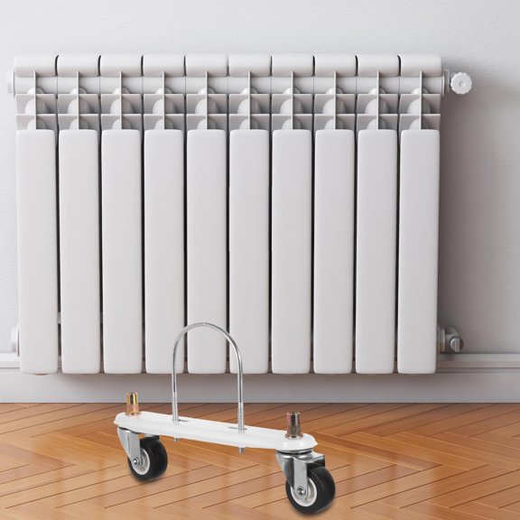 BESTYASH 2-Pack Radiator Mounting Brackets with Mobile Pulley Holder and Stable Support for Electric Heater Casters