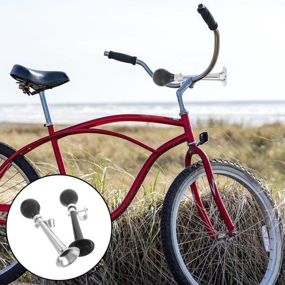 BESTYASH 2Pcs Retro Style Metal Bicycle Horn Loud Durable Squeeze Horn for Bikes