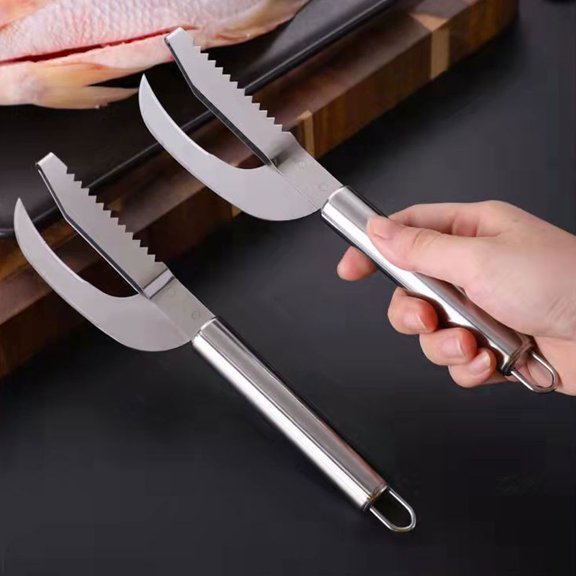 BESTYASH 2Pcs Reusable Fish Scaler Tool with Comfortable Grip for Household Fish Scaling