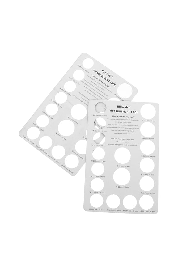 2Pcs Reusable White Ring Measuring Tool Finger Sizer for Accurate Ring Size Determination