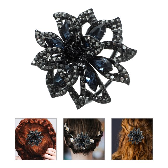 BESTYASH 2Pcs Rhinestone Hair Jaw Clips Decorative Women Hair Accessories for Makeup Washing Face