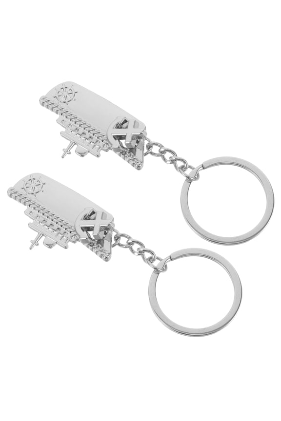 2Pcs Sailing Key Ring Marine Stainless Steel Decorative Nautical Boat Keychain Travel Accessories