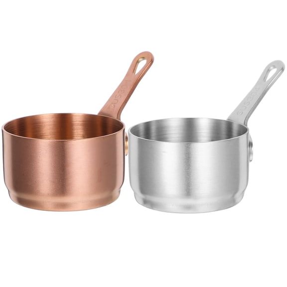 BESTYASH Set of 2 Stainless Steel Sauce Pans Dipping Bowls Ideal for Birthday Party Use