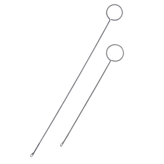 BESTYASH 2Pcs Sewing Loop Turner Hooks Plated Silver Wire Crochet Loop for Turning Bias Tubing Sewing