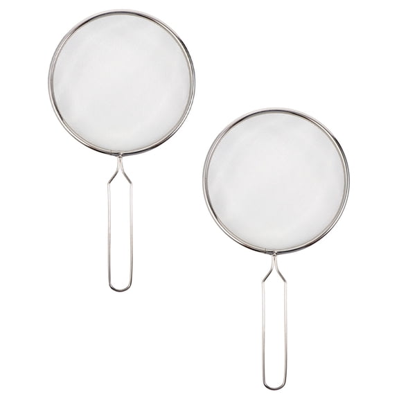 BESTYASH 2Pcs Sieve Filter Mesh Iron Silver for Reptile Supplies during Pet Care