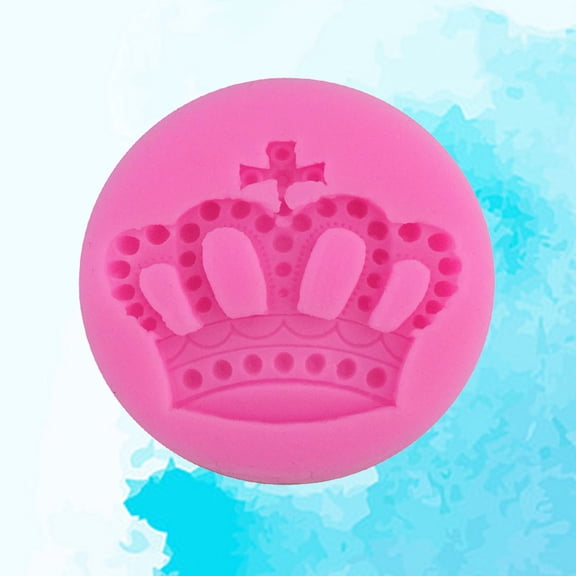 BESTYASH 2Pcs Silicone Crown Mold Pink for Baking Cake Chocolate Pudding DIY Desserts