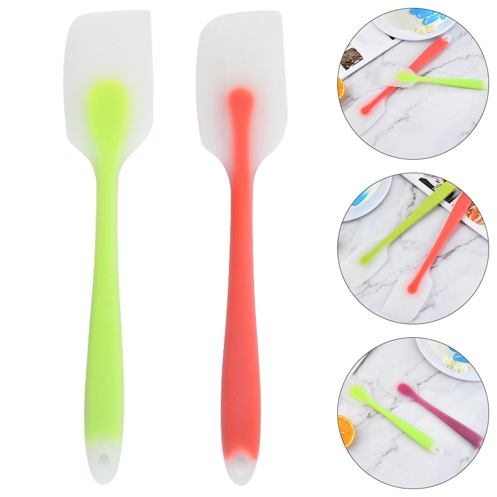 BESTYASH 2Pcs Silicone Scraping Spatula Assorted Colors for Mixing ...