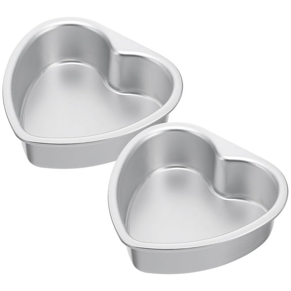 BESTYASH 2-Piece Aluminum Heart-Shaped Cake Pans Set for Easy Baking and Cleaning Non-Stick Bakeware