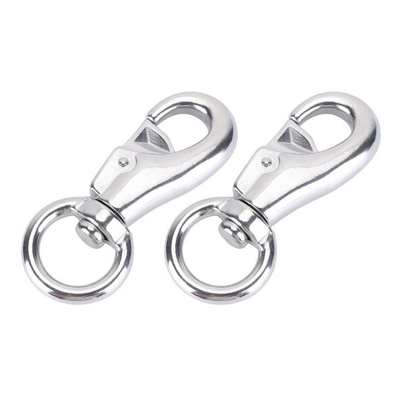 BESTYASH 2Pcs Silver Metal Swivel Hook for Hammock Hanging Accessories with 360 Degree Rotation