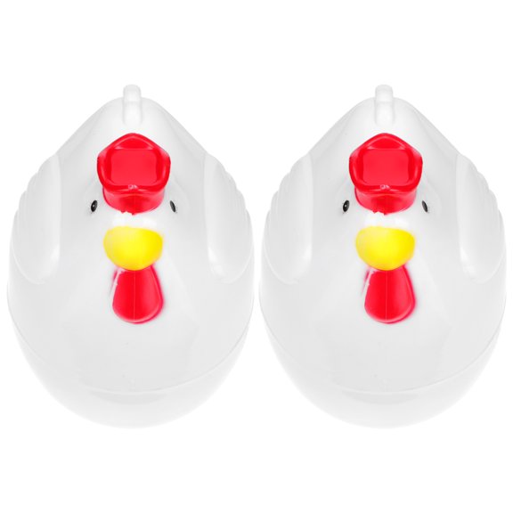 BESTYASH 2Pcs Single Egg Steamer Cups Creative Chick Design Made from Premium Plastic