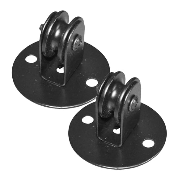 BESTYASH 2Pcs Single Pulley Block Ceiling Mount for Hanging Lamp Durable Wire Rope Pulley