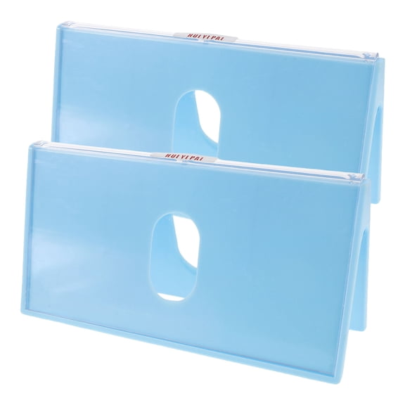 BESTYASH 2Pcs Sky Blue Acrylic Name Tent Holders Stable Desk Sign Displays for Conference