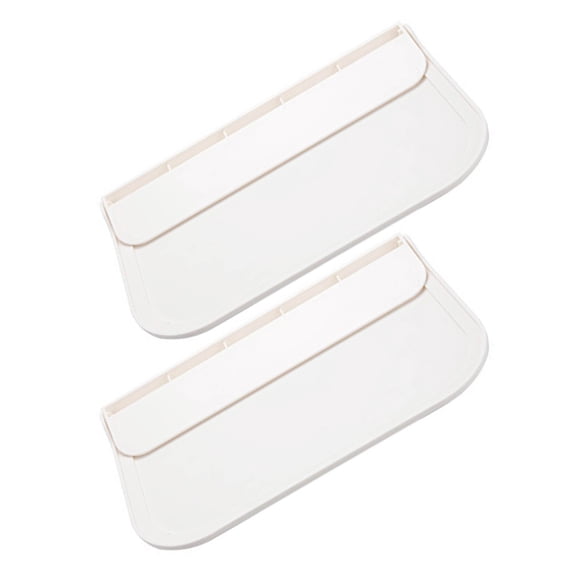 BESTYASH 2Pcs Small Floating Shelf White PP Foldable for Homeowners and Renters