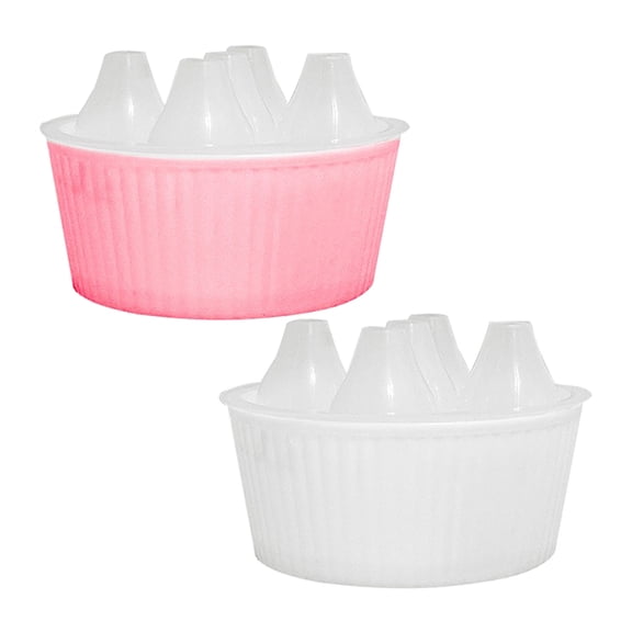 BESTYASH 2Pcs Small Plastic Hydroponic Pots for Tulips Daffodils with Stable Base and Five Holes