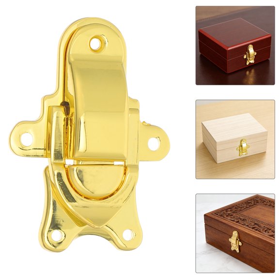 BESTYASH 2Pcs Small Locking Latches for Wood Box Durable Metal Snap Closure Hardware