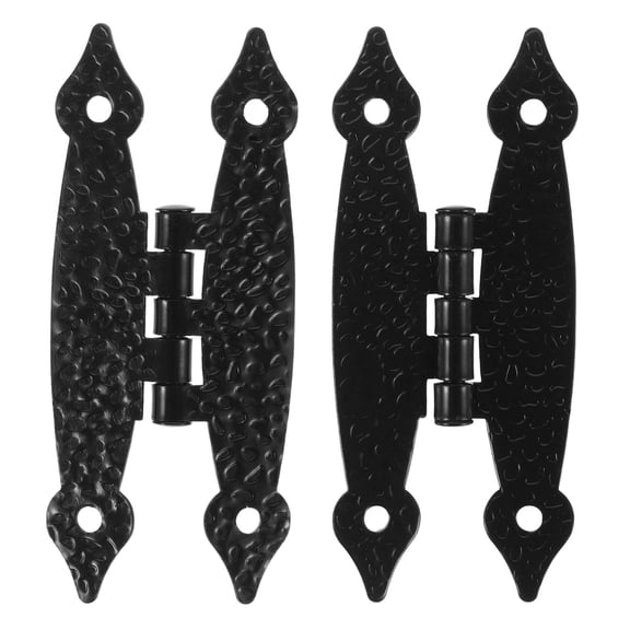 BESTYASH 2Pcs Small Metal Gate Hinges Black Steel Door Hinge Replacement Durable and Quiet Operation