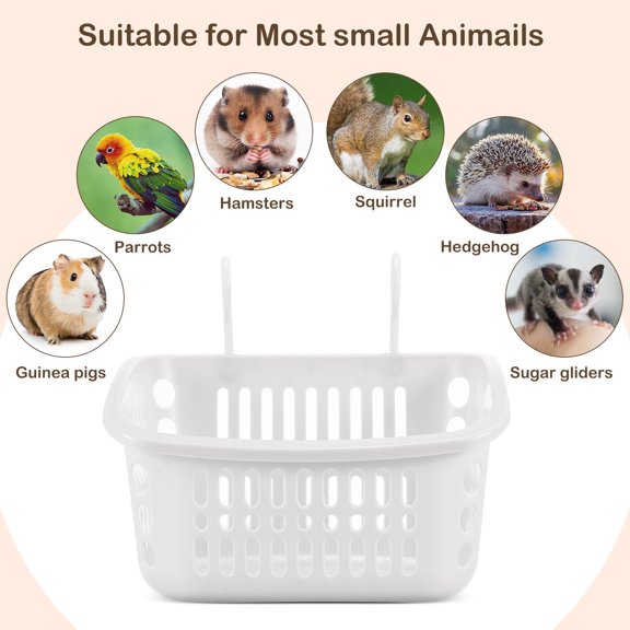 BESTYASH 2Pcs Small Pet Hanging Nests White Plastic Hammock for Hamsters Chinchillas and Rats