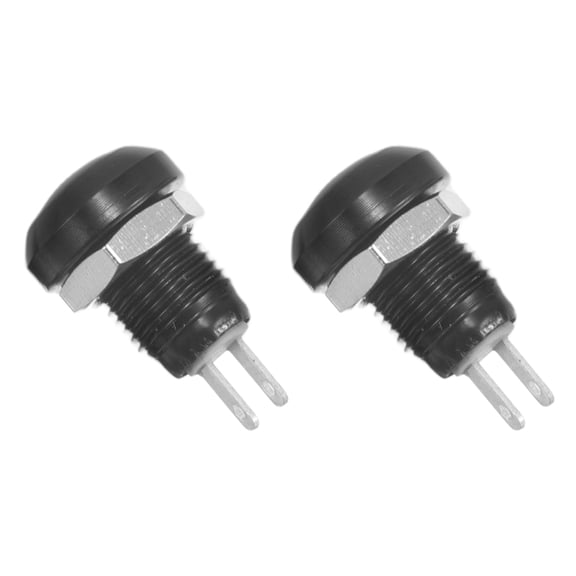 BESTYASH Momentary Push Button Switch, Black, Rapid Spring Return, 2Pcs