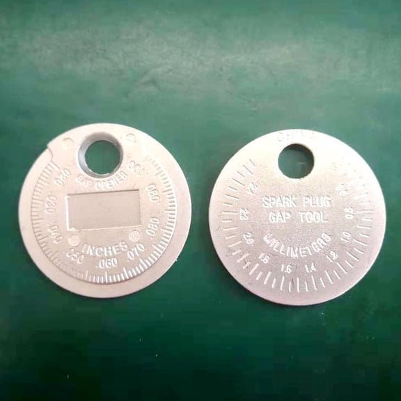 BESTYASH 2Pcs Spark Plug Gaps Measuring Tool Lightweight Carbon Steel Plated Silver for Accurate Car Repair