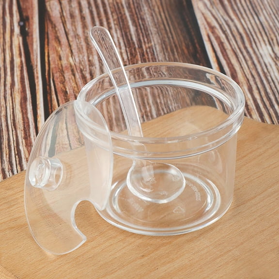 BESTYASH Set of 2 Acrylic Spice Containers, Moisture-Resistant Seasoning Jars for Kitchen, Home, and Restaurant Use