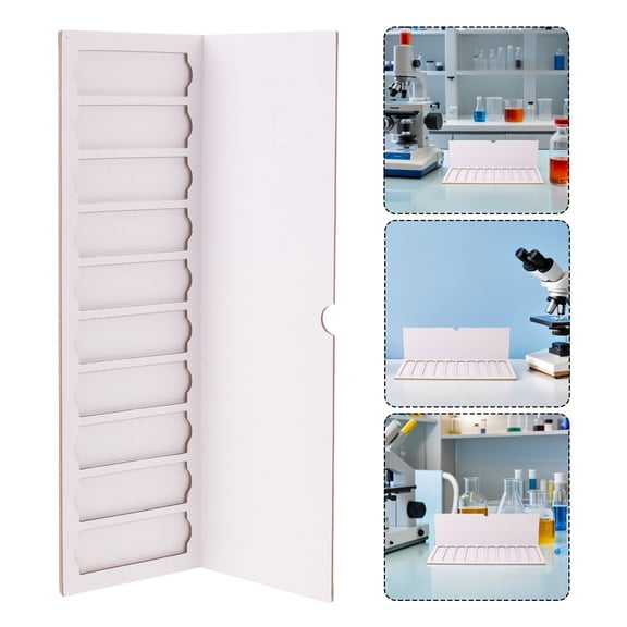BESTYASH 2-Pack Stackable Microscope Slide Trays in White for Laboratory Storage and Efficient Drying of Slides