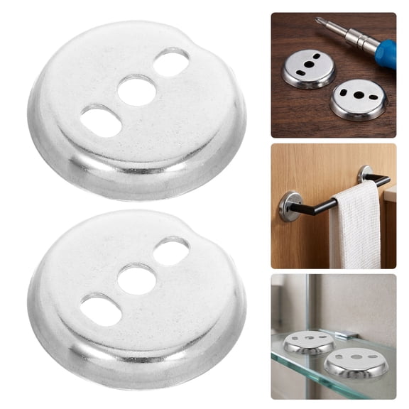 BESTYASH 2Pcs Stainless Steel Towel Bar Mounting Hardware Kit for Bathroom with Stable Wall Bracket