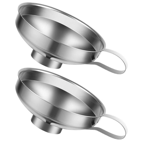 BESTYASH 2Pcs Stainless Steel Funnel Kitchen Accessories Wide Mouth for Home Food Transfer