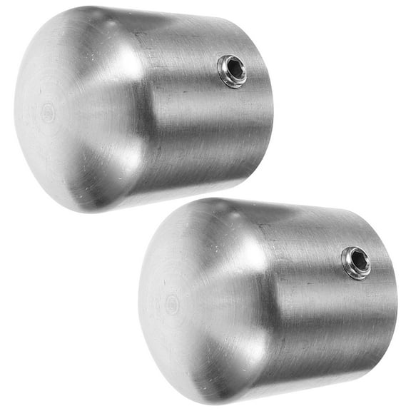 BESTYASH 2Pcs Stainless Steel Handrail End Caps for Indoor Stairs Modern Style Stair Railing Covers