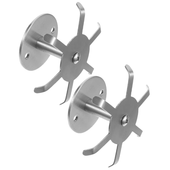 BESTYASH 2Pcs Stainless Steel Kitchen Under Cabinet Hooks 360 Degree Rotating Multi-Function Hangers