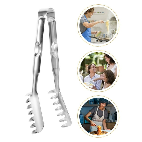 BESTYASH 2Pcs Stainless Steel Pasta Clips Heat Proof Kitchen Tools for Pasta Vegetables Silver