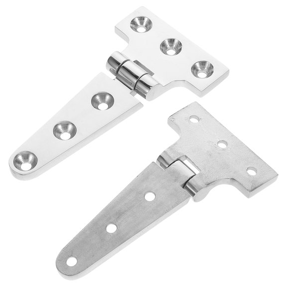 BESTYASH 2Pcs Stainless Steel T Shaped Hinges For Marine Furniture With Versatile Applications Silver