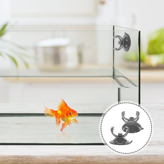 BESTYASH 2-Pack Grey Plastic Aquarium Light Holders with Strong Bearing Capacity for Home Fish Tank Lighting