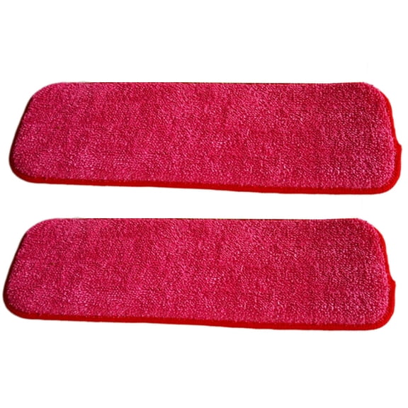 BESTYASH 2Pcs Super Fine Microfiber Mop Cap Red for Household Cleaning on Hardwood Laminate Glass and Tile Floors