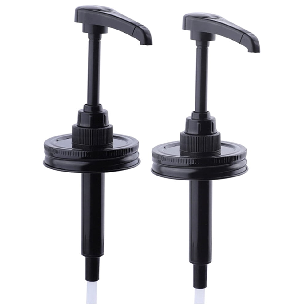 BESTYASH 2Pcs Syrup Pump Dispenser Plastic Pumps for Restaurant Use Black Color Material