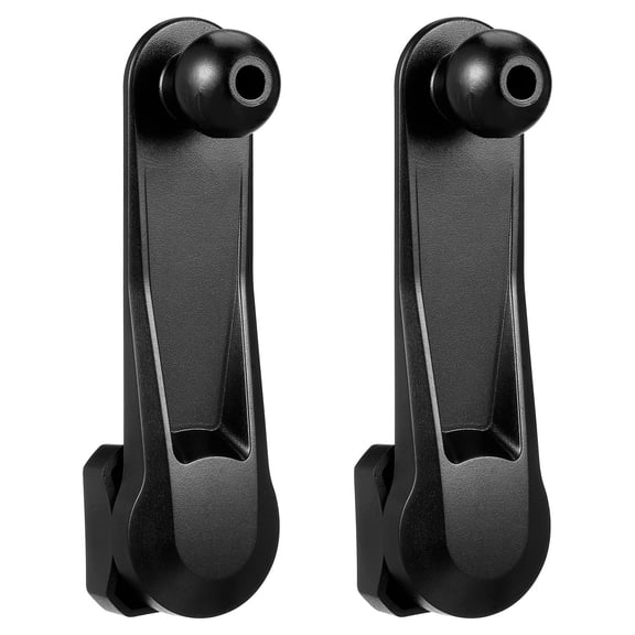 BESTYASH 2-Pack Adjustable Angle Tablet Holder for Car, Black Plastic Phone Mount Stand