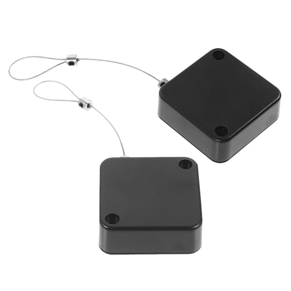 BESTYASH Automatic Retractable Cable Tether with Steel Wire, Security Anti-Theft Lock, Black