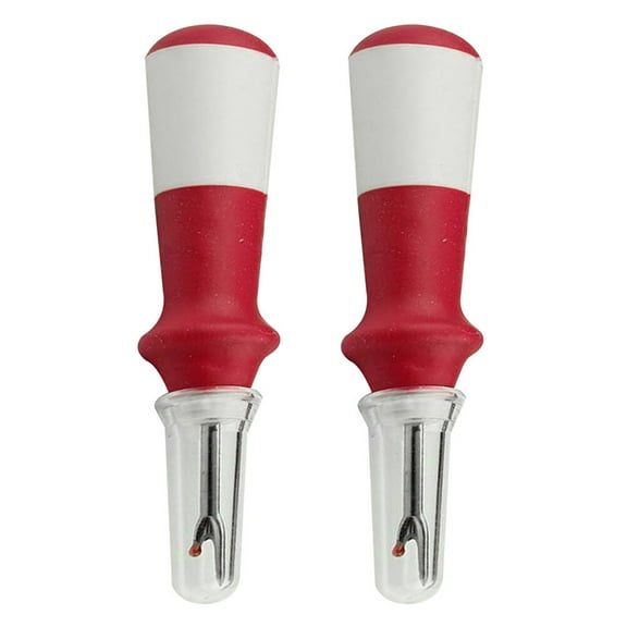 BESTYASH 2Pcs Embroidery Tools Seam Ripper with Sharp Concave Point and Fabric Protection in Red