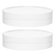 BESTYASH 2Pcs Transparent Crystal Paperweight Decorative Glass Block for Crafts and Office Display